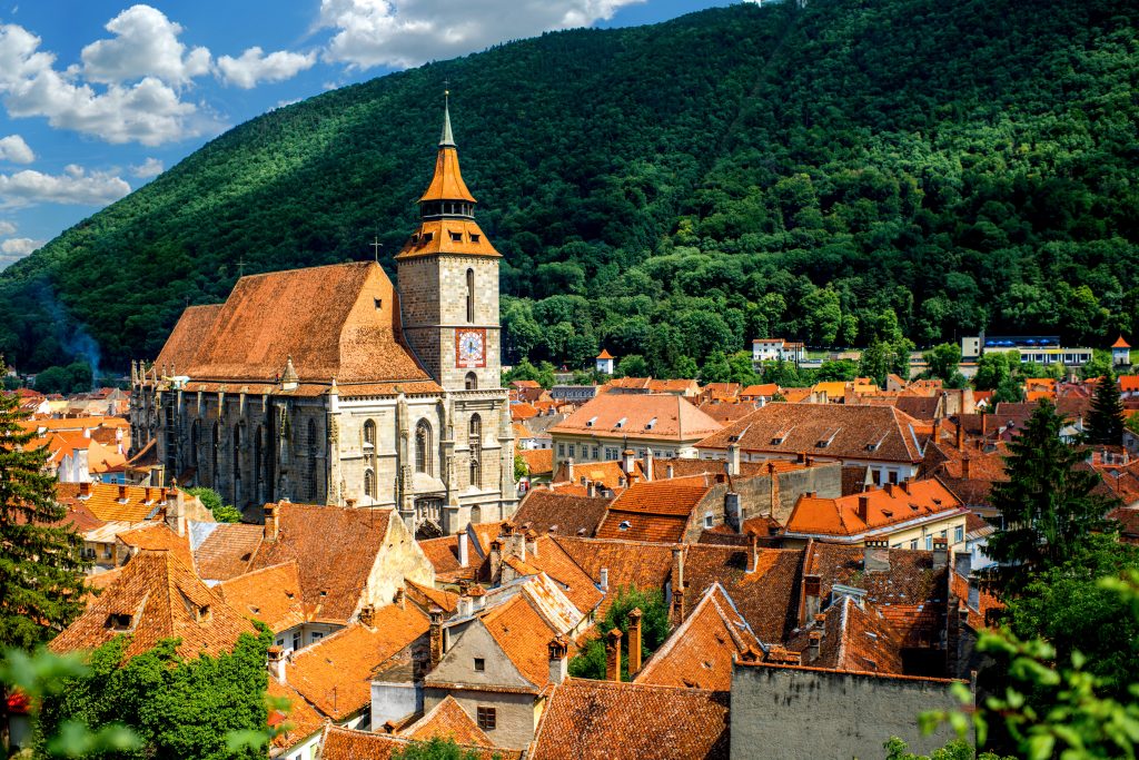 Die Stadt Braşov in Siebenbürgen 