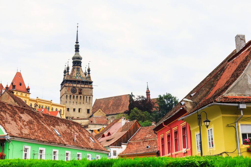 Sighisoara (Schäßburg) Stundturm und Altstadt