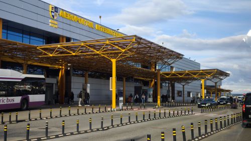 Avram Iancu airport entrance in Cluj-Napoca