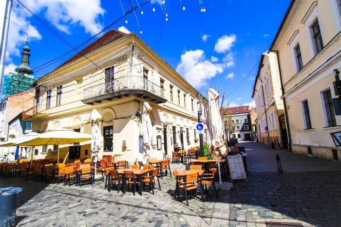 Old Town in Cluj-Napoca near Matei Corvin House